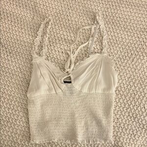 Forever 21 Cream Ruched Camisole